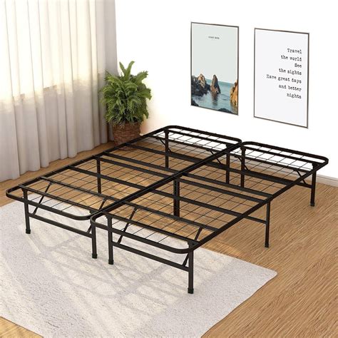 metal bed frame queen box spring|queen bed box spring required.